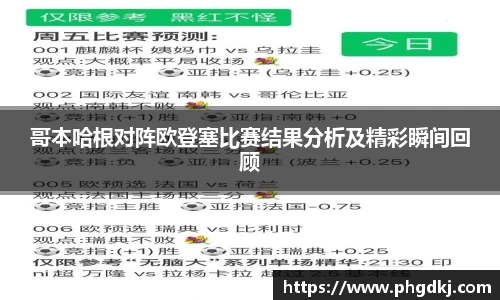 哥本哈根对阵欧登塞比赛结果分析及精彩瞬间回顾